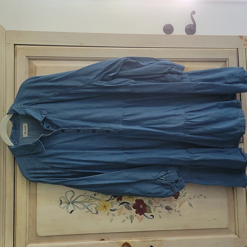 Madewell chambray midi dress